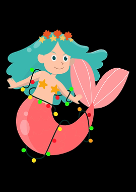 Christmas Mermaid Cute M
