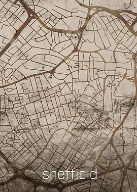 Sheffield Rusty Street Map