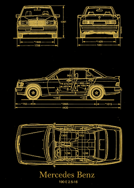 Mercedes Benz W201 gold