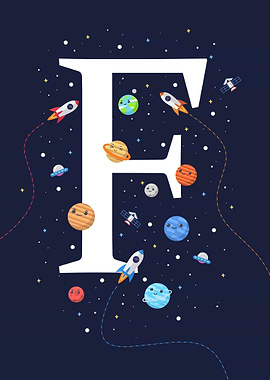 alphabet F outer space