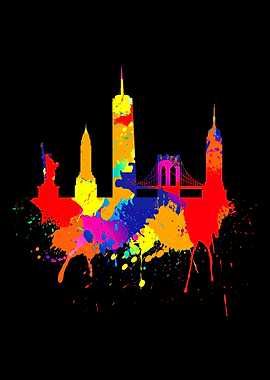 New York Skyline Painting