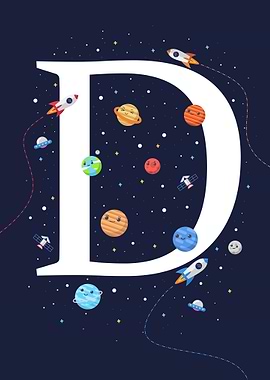 alphabet D outer space