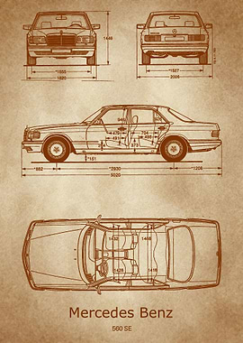 Mercedes Benz 560SE old