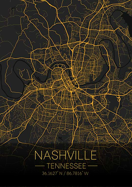 Nashville Tennesee Citymap