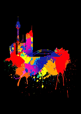 Sydney Skyline Painting