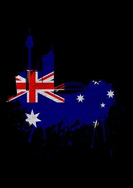 Sydney Skyline Flag Art