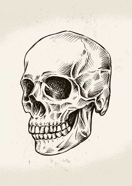 Hand Drawn Skull