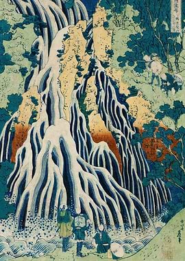 Vintage Japan Waterfall