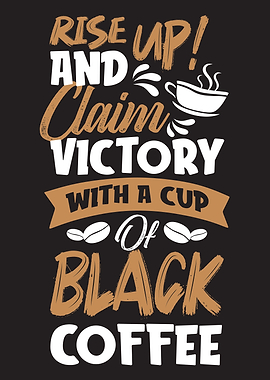 Black Coffee Lover Wallart