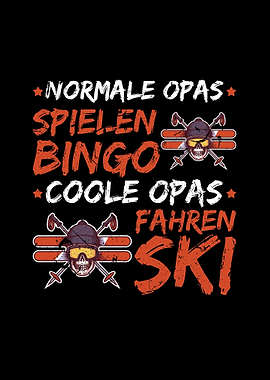 Opa Skifahren Ski