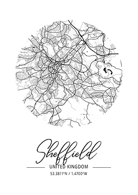 Sheffield Area City Map