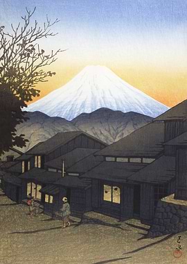 Mt Fuji From Town Of Yui