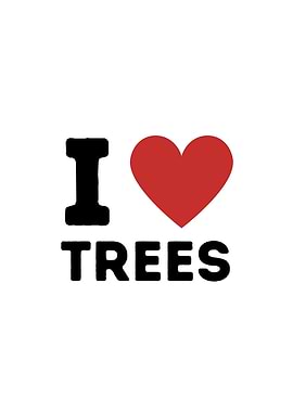 I Love Trees Simple Heart