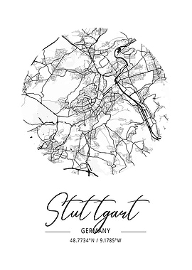 Stuttgart Area City Map