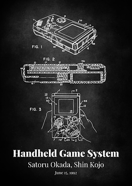 GameBoy Retro Blueprint Gaming Patent