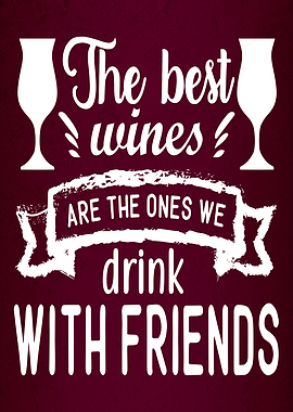 Wine and Friends Wallart