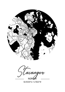 Stavanger Area City Map