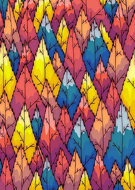 The deep coloured forest