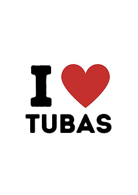 I Love Tubas Simple Heart