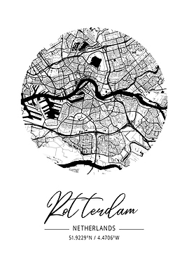 Rotterdam Area City Map