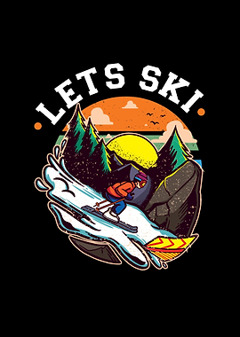 Skifahrer Geschenk Opa