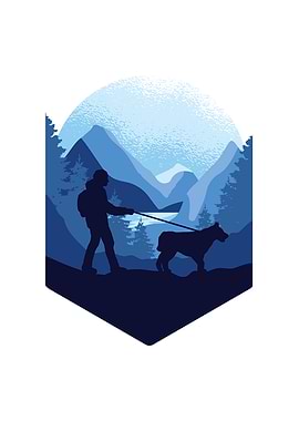 Mountain Hiking with Dog