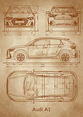 Audi A1 2019 Blueprint old
