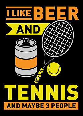Tennis Player Beer Lover
