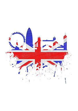 London Skyline Union Jack