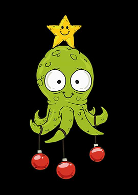 Octopus Christmas Xmas