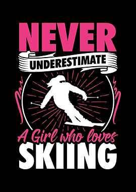 Ski Girl Skiing Gift