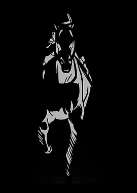 Black white horse gift