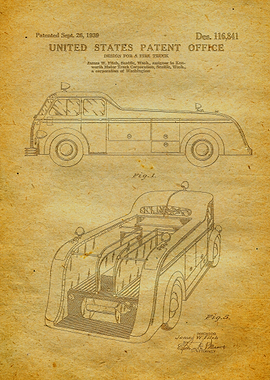 24 Fire Truck Patent 1939