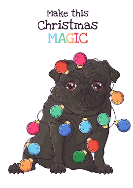 Pug Dog Christmas Gift