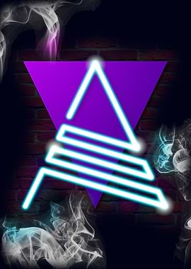 Neon Sign Alphabet A