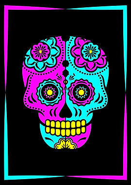 Muerte Skull Colourful