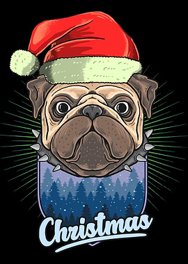 Pug Dog Christmas Gift