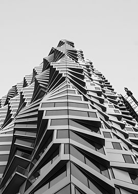 grayscale building