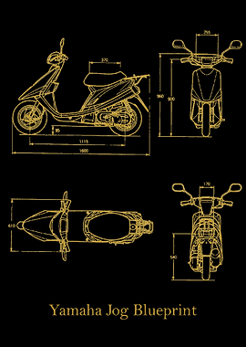 Yamaha Jog Blueprint gold