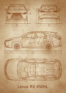 Lexus RX 450hL 2020 Bluepr