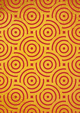 Circular pattern on gold