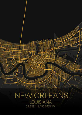 New Orleans Louisiana Map