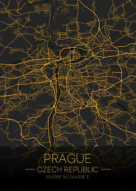 Prague Chech Republic Map