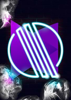 Neon Sign Alphabet Q