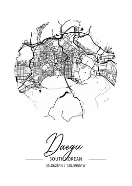 Daegu Area City Map