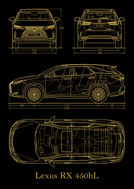 Lexus RX 450h L 2020 gold