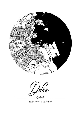 Doha Area City Map