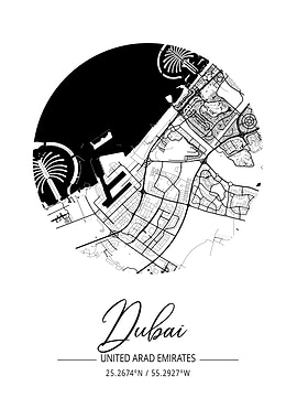 Dubai Area City Map