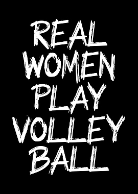 real women play volleyball