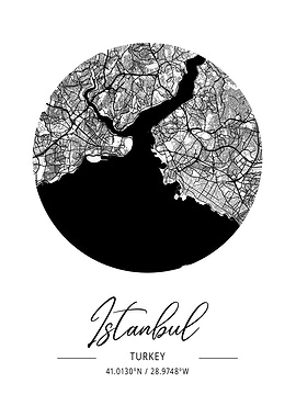 Istanbul Area City Map